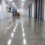Polished concrete floor at 800 Douglas Entrance, Coral Gables, FL