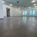 Microtopping installed over Mexican tile flooring, Pinecrest, FL — wide view