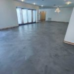 Microtopping installed over Mexican tile flooring, Pinecrest, FL — finished result