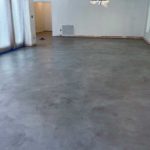 Microtopping installed over Mexican tile flooring, Pinecrest, FL — close-up detail
