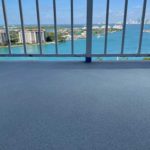 Microquartz coating on a balcony, South Beach, Miami Beach, FL — overview