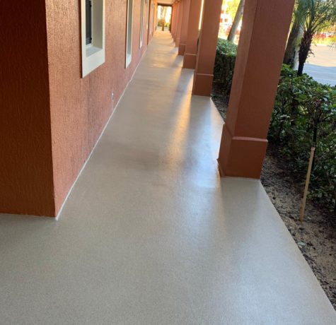 epoxy system on hallways