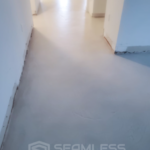 Microtopping installed in dove-gray finish, Pembroke Pines, FL — close-up detail