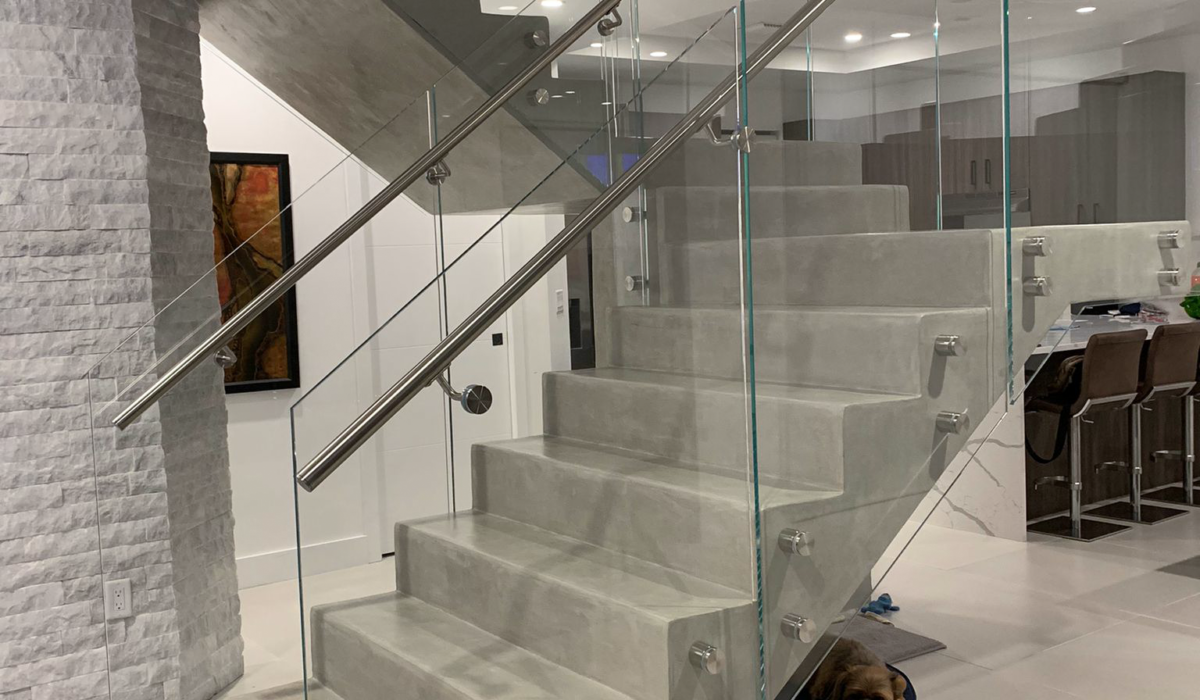 staircase with microtopping