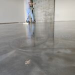 Metallic epoxy garage floor coating — finished result